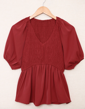 Load image into Gallery viewer, Pre-Order Puff Sleeve Smocked Top