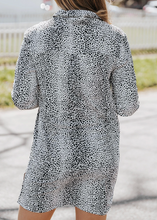 Load image into Gallery viewer, Pre-Order Long Sleeve Leopard Animal Print Shirt Dress