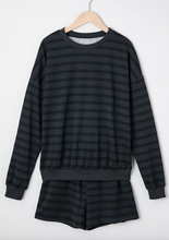 Load image into Gallery viewer, Pre-Order Long Sleeve Satin Tie Shorts Two Piece Set