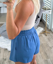 Load image into Gallery viewer, Pre-Order Sky Blue Solid Color Elastic Waist Casual Skort