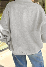 Load image into Gallery viewer, Pre-Order Light Grey Mock Neck Reversible USA/America Graphic Sweatshirt