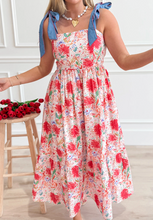 Load image into Gallery viewer, Pre-Order Black Floral Print V Neck Pleated Tiered Maxi Dress (Copy)