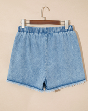 Load image into Gallery viewer, Pre-Order Myosotis Frayed Edge Casual Denim Shorts