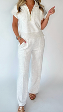 Load image into Gallery viewer, Pre-Order Half Zip Polo Tee Casual Pant Set