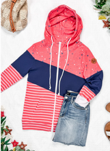 Load image into Gallery viewer, Pre-Order Colorblock Fullzip - Liberty Stars, Navy, and Stripes Trio