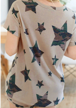 Load image into Gallery viewer, Pre-Order Khaki Camo Star Print Short Lounge Set