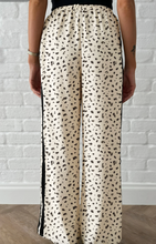 Load image into Gallery viewer, Pre-Order Beige Leopard Print Side Stripe Detail Loose Drawstring Pants