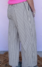 Load image into Gallery viewer, Pre-Order Black Stripe Wide Leg Casual Pants