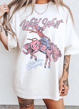 Load image into Gallery viewer, Pre-Order White Wild West Cowgirl Rodeo Graphic Tunic Tee