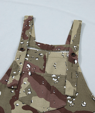 Load image into Gallery viewer, Pre-Order Green Camouflage Print Leopard Detail Loose Denim Overall Cropped Jumpsuit