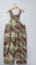 Load image into Gallery viewer, Pre-Order Green Camouflage Print Leopard Detail Loose Denim Overall Cropped Jumpsuit