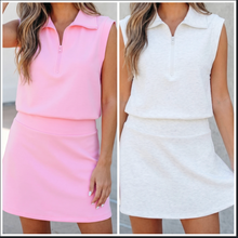 Load image into Gallery viewer, Pre-Order Solid Color Sleeveless Zipper Tank and Skort Sets