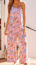 Load image into Gallery viewer, Pre-Order Multicolour Floral Print Spaghetti Straps Loose Pocketed Jumpsuit