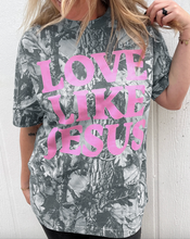 Load image into Gallery viewer, Pre-Order Pink Camo Woodland LOVE LIKE JESUS Casual Tee