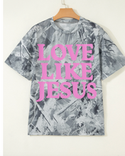 Load image into Gallery viewer, Pre-Order Pink Camo Woodland LOVE LIKE JESUS Casual Tee