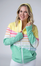 Load image into Gallery viewer, Pre-Order Colorblock Fullzip - Yellow, Rainbow Stripes, and Lime