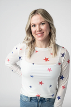 Load image into Gallery viewer, Pre-Order Stars Mesh Long Sleeve Top