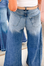 Load image into Gallery viewer, Pre-Order Myosotis Side Seam Gathering Flare Leg Jeans Casual Daily Full-length Denim Pants