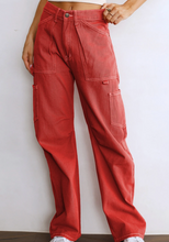 Load image into Gallery viewer, Pre-Order High Waist Straight Leg Cargo Pants with Pockets