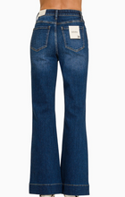 Load image into Gallery viewer, Pre-Order Tummy Control Elastic Waist Flare Denim Pants