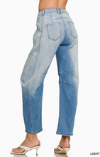 Load image into Gallery viewer, Pre-Order Barrel-leg Cropped Center Seam Denim Pants
