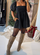 Load image into Gallery viewer, Pre-Order Sky Blue Stripe V Neck Short Sleeve Double Wear Loose Romper