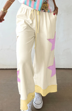Load image into Gallery viewer, Pre-Order White Summer Color-Blocked Star Patchwork Pants