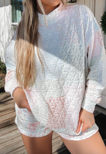 Load image into Gallery viewer, Pre-Order Multicolour Floral Quilted Mock Neck Top and Short Set