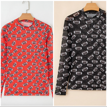 Load image into Gallery viewer, Pre-Order Game Day Sheer Mesh Long Sleeve Tops