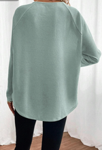 Load image into Gallery viewer, Pre-Order Moonlight Jade Textured Raglan Sleeve Knit Loose Top