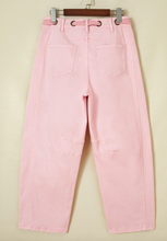 Load image into Gallery viewer, Pre-Order Solid Color Grommet Detail Knot Waist Barrel Jeans