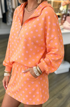 Load image into Gallery viewer, Pre-Order Polka Dot Hooded Long Sleeve Top Casual Mini Skort Set