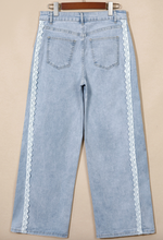Load image into Gallery viewer, Pre-Order Lace Trim Casual Full-Length Regular Fit Jeans