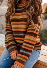 Load image into Gallery viewer, Pre-Order  shop similar  Coffee Round Neck Drop Shoulder Casual Shift Sweater