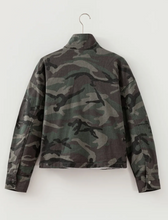 Load image into Gallery viewer, Pre-Order Multicolour 100% Cotton Western Camouflage Drop Shoulder Zip Denim Jacket