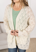 Load image into Gallery viewer, Pre-Order Open Knit Cardigan - Ivory