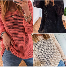 Load image into Gallery viewer, Pre-Order Crochet Hollow-out Jumper Top Sweaters