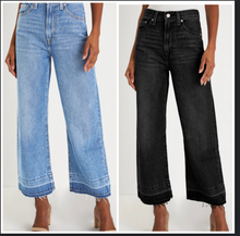Load image into Gallery viewer, Pre-Order Raw Hem Straight Leg Loose High Waist Jeans