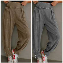 Load image into Gallery viewer, Pre-Order Mineral Wash Jogger Style High Waist Casual Pants