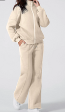 Load image into Gallery viewer, Pre-Order Drop Shoulder Zip Up Jacket Drawstring Pants Active 2pcs Sets