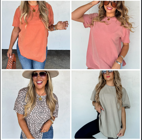 Pre-Order Joey Washed Cotton Boyfriend T-Shirt