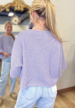 Load image into Gallery viewer, Pre-Order Lavendula 3/4 Sleeve Boxy Knit Button Down Sweater Cardigan