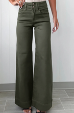 Load image into Gallery viewer, Pre-Order Pink 2-Button High Waist Flared Bottom Jeans