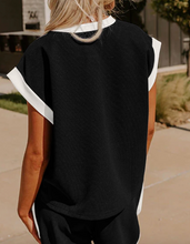 Load image into Gallery viewer, Pre-Order Color Block Pocketed T Shirt and Wide Leg Pants Set