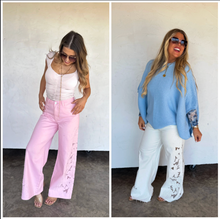 Load image into Gallery viewer, Pre-0rder Blakeley Summer Floral Charm Wide Leg Jeans