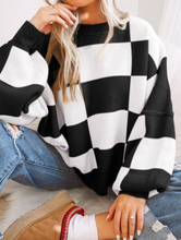 Load image into Gallery viewer, Pre-Order Checkered Bishop Sleeve Sweaters