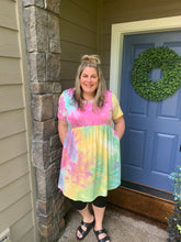 Load image into Gallery viewer, Tie Dye Empire Waist Dress