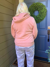 Load image into Gallery viewer, Light Pink Burn-Out Zip Up Hoodie