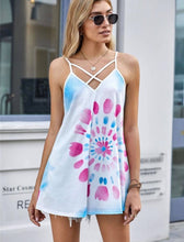 Load image into Gallery viewer, Criss Cross Tie Dye Tank Tunic