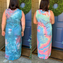 Load image into Gallery viewer, Tie Dye Maxi Dresses Blue